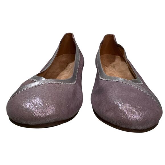 Vionic Womens Sz 6 Spark Caroll Ballet Flat Shoes Metallic Pewter Purple NWOB - Picture 3 of 9